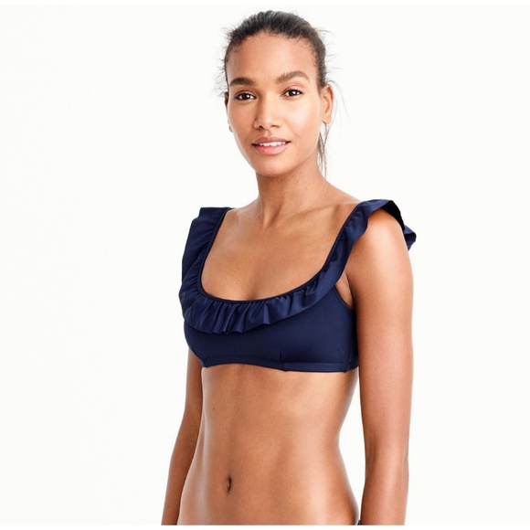 j crew ruffle bikini top